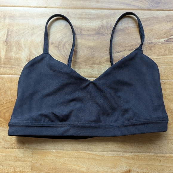 all in motion Other - All In Motion Fine Ribbed Black Sports Bra Size Small